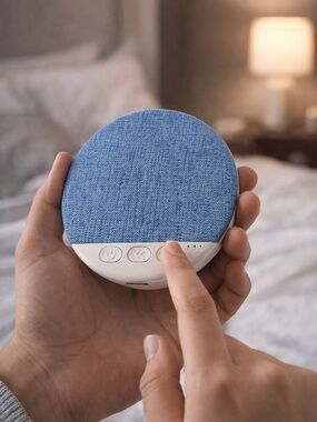 Portable Blue Fabric Bluetooth Speaker - Compact Wireless Audio